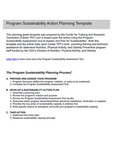 Free 10 Sustainability Action Plan Samples Environmental