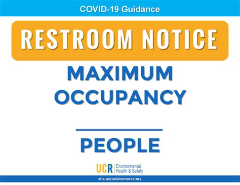 COVID-19 Sign Restroom Notice | Environmental Health & Safety