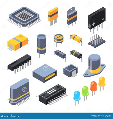 Capacitor Different Chips Semiconductor And Electrical Components