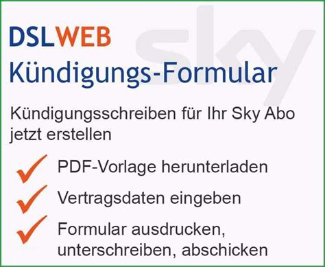 Überraschen Sky Kündigung Vorlage Zum Ausdrucken Kostenlos Vorlagen