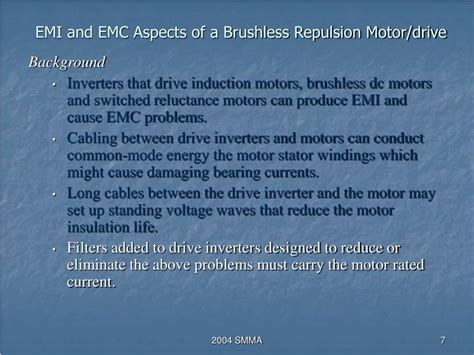 Ppt Emi And Emc Aspects Of A Brushless Repulsion Motordrive