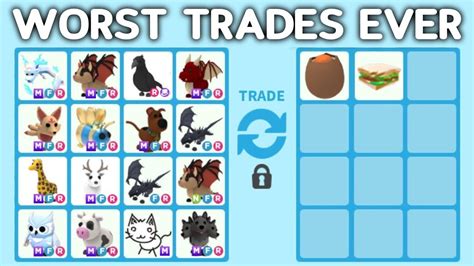 100 WORST ADOPT ME TRADES YouTube