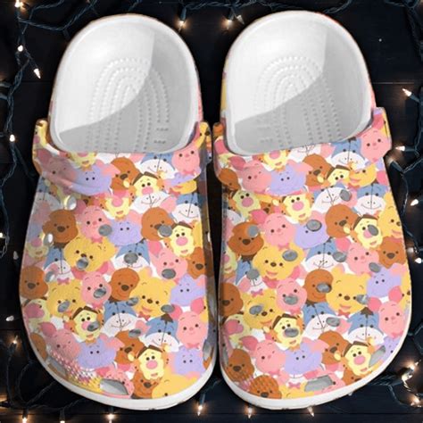 Winnie The Pooh Pattern Crocs Crocband Clogs TrendyHeat