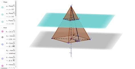 Trunchiul Piramida Patrulatera Regulata Geogebra