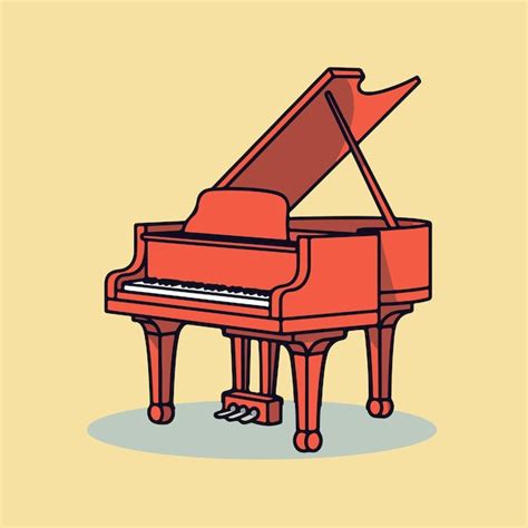 Premium Vector Piano Vector Illustration