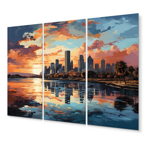 Design Art San Diego City At Cloudy Dawn - San Diego Metal Wall Decor ...