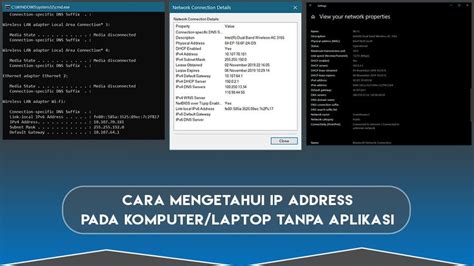 3 Cara Mengetahui IP Address Pada Komputer Laptop Tanpa Aplikasi