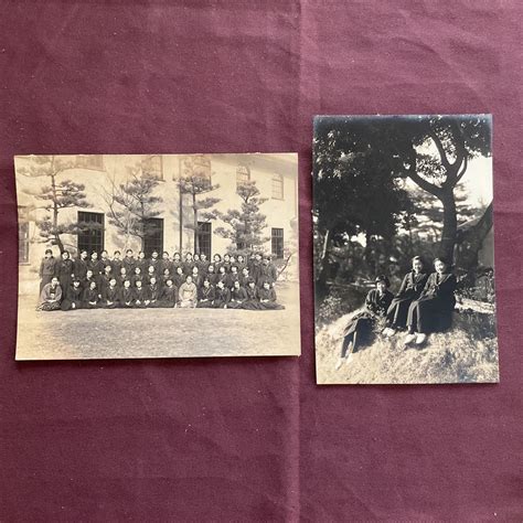 【傷や汚れあり】古写真 福岡女学校 女学生 1937年卒業 セーラー服 レトロ アンティークの落札情報詳細 Yahooオークション落札