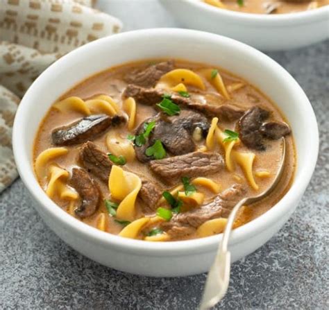 Mouthwatering Beef Stroganoff Soup Recipe to Warm Your Soul - Yummy Recipe