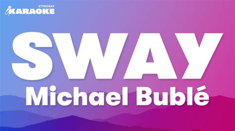 Michael Bublé Sway Karaoke Version Youtube