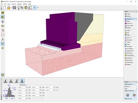 Abutment | Geotechnical Software GEO5 | Fine