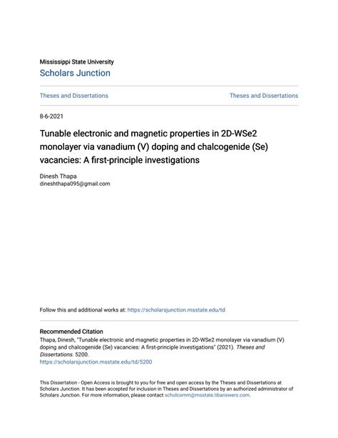 PDF Tunable Electronic And Magnetic Properties In 2D WSe2 Monolayer