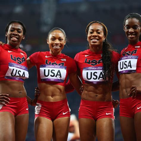 Sanya Richards Ross Allyson Felix And Usa Win Gold In 4x400 Meter