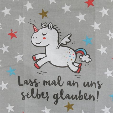 Geschirrtuch Happy Life Einhorn Lass Mal An Uns Selber Glauben Ebay