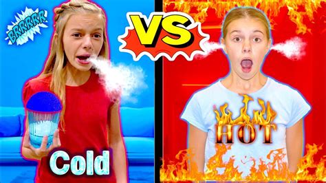 Frozen Hot Vs Cold Sisters With Lizzy And Savannah Youtube