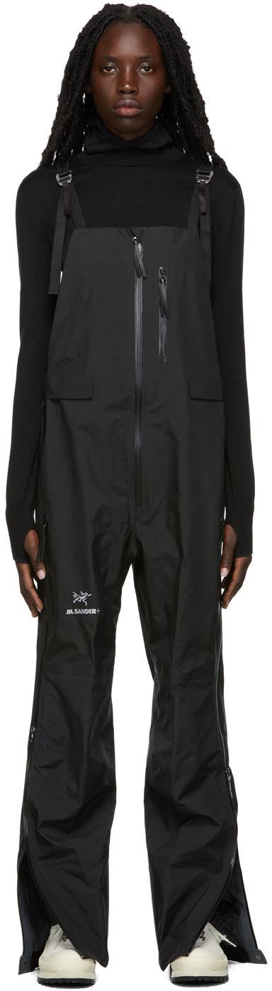 Jil Sander SSENSE Exclusive Black Arc Teryx Edition Bib Jumpsuit Jil Sander