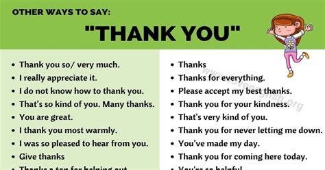 Another Word For Thank You 50 Creative Ways To Say Thank You Love