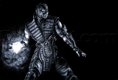 How To Draw Sub Zero From Mortal Kombat X Step 15 Drawing Pinterest