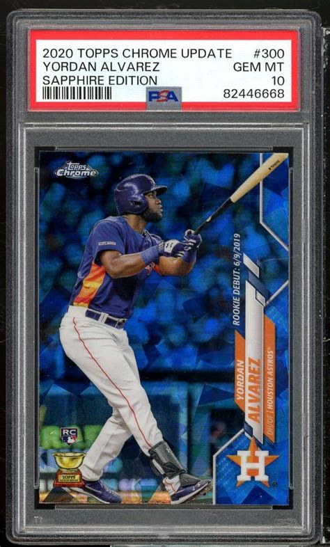 Yordan Alvarez Rookie Card Topps Chrome Update Sapphire Edition