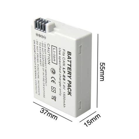 Free Shipping 1pcs Lp E8 Battery 1500mah Bateria Lpe8 Rechargeable Camera Lp E8 Battery For