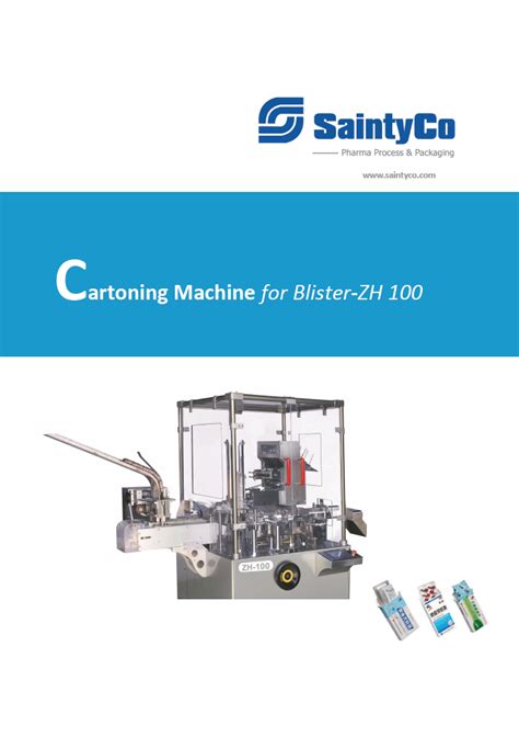 Zh Compact Cartoning Machine For Blister Saintyco