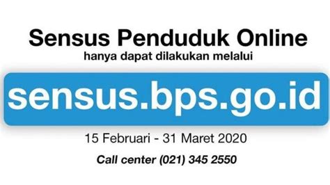 Sensus Penduduk Online 2020 Berakhir Besok Cara Isi Data Hingga Ada 21