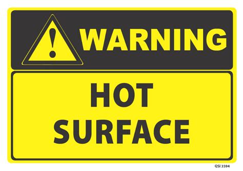 Warning Hot Surface Safety Online