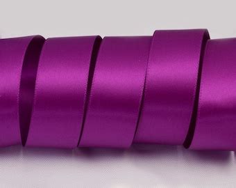 Plum Purple Ribbon Double Faced Satin Ribbon Widths