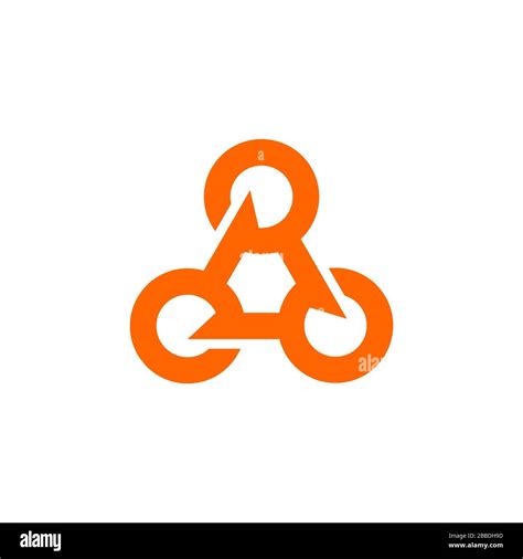 Orange Circle Connected Logo Template Illustration Design Vector Eps