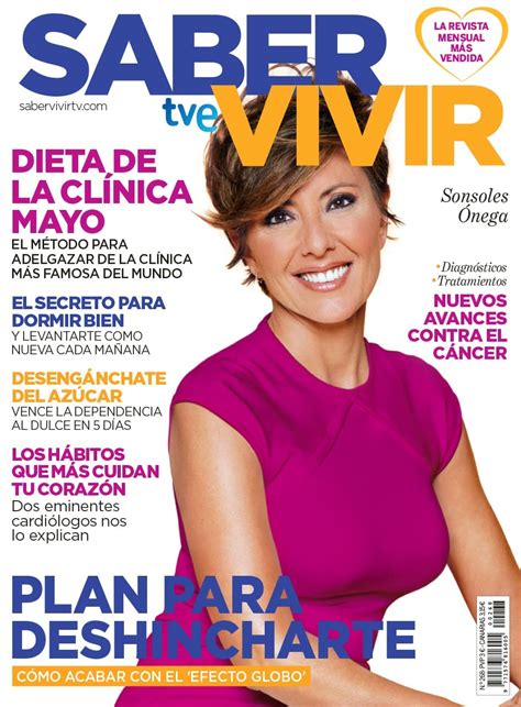 Revista Saber Vivir Plan Para Desincharte En Portada Sonsoles