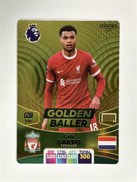 004 Cody Gakpo Liverpool Golden Baller Panini Premier League Adrenalyn