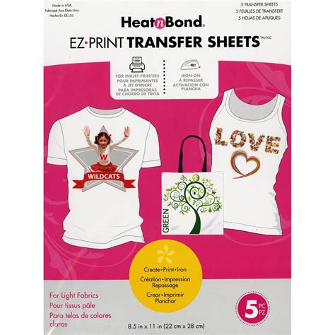 Inkjet Fabric Sheets :: EZ Print Light Transfer Sheets (5)