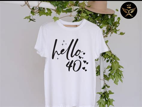 40th Birthday Shirt Hello Forty T Shirt Est 1982 Birthday Etsy