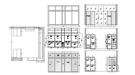 All Sided Elevation Section Plan And Carpentry Drawing Details Of