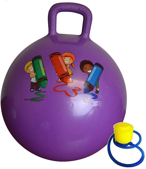 Jukkre Inflatable Hopping Hopper Jumping Pvc Ball With Handle For Kids