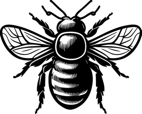 Premium Vector Honey Bee Logo Monochrome Design Style