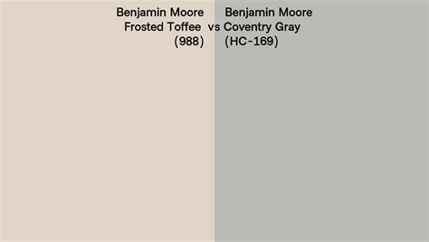 Benjamin Moore Frosted Toffee Vs Coventry Gray Side By Side Comparison