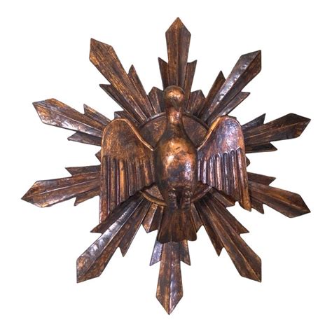 European Wooden Dove Sunburst The Holy Spirit 20 Diameter Chairish