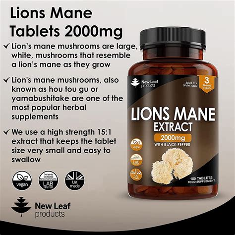 Buy New Leaf Lions Mane Tablets Online Faithful To Nature