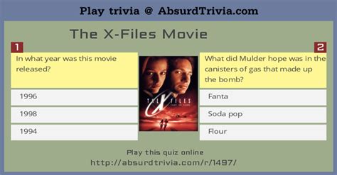 Trivia Quiz : The X-Files Movie