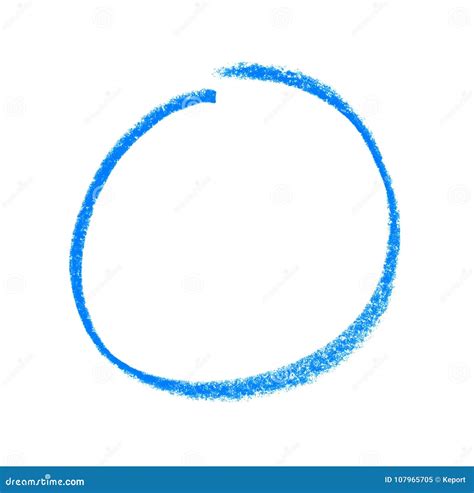 Isolated Drawn Blue Circle Stock Illustration Illustration Of White