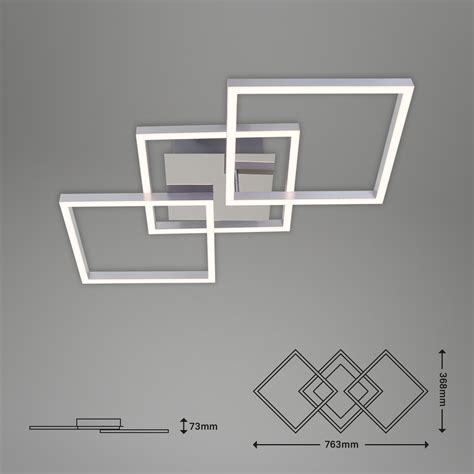 LED Deckenleuchte Frame Step Dim Chrom Alu 76x37cm Lampenwelt De