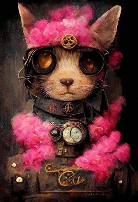 Pin By Johnny Rook On Fantasy Surreal Art Steampunk Cat Steampunk