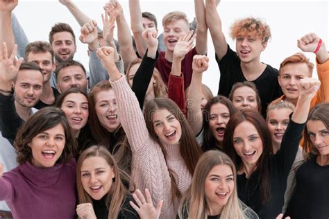 Large Group of Happy Young People Looking at the Camera Stock Image ...