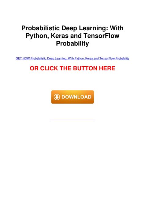 PPT PDF BOOK Probabilistic Deep Learning With Python Keras And