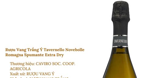 R U Vang Tr Ng Tavernello Novebolle Romagna Spumante Extra Dry