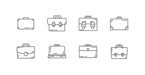 Premium Vector Briefcase Line Icon Portfolio Line Icon