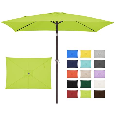 Jearey 65x10 Ft Rectangular Patio Umbrellas Outdoor Market Umbrella With Push Button Tilt And