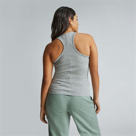 The Supima® Micro Rib Racerback Tank Heathered Grey Everlane