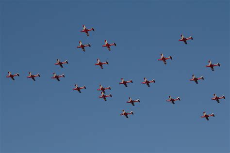 22 Pilatus PC-9/As of 2 FTS, RAAF in ‘Thunderbird’ formation over Perth area for No.231 Pilots ...